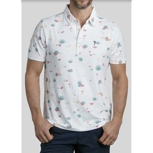 William Murray Men's Golf Agua Caliente Polo Shirt White XL